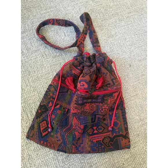 Anter Tote drawstring patterned bag made in Israel - Picture 2 of 8